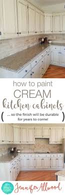 How To Paint Cream Kitchen Cabinets So The Finish Will Be Durable Cabinet Painting Tips From Themagicb Kitchen Remodel New Kitchen Cabinets Kitchen Renovation