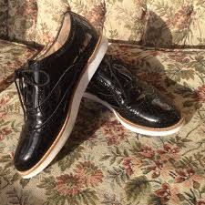 Black Wingtip Oxford White Sole Size 7 Wingtip Oxford Oxford White Wingtips