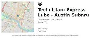 Continental Auto Group Technician Express Lube Austin Subaru Job ...