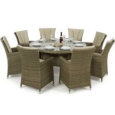 Buy The Maze Rattan Tuscany 8 Seater Round Dining Set With Parasol From Robert Dyas Rattan Garden Furniture Rattan Furniture Set Round Dining Set