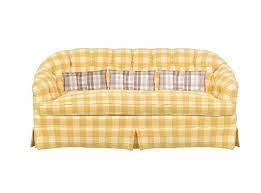 Lazyboy plaid sofa delmarva furniture consignment, amazoncom: Yellow Buffalo Check Plaid Quilted Chesterfield Sofa Custom Charles Stewart Co At 1stdibs