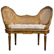 French Louis Xiv Style Giltwood Caned Bench 1stdibs Com Antique French Furniture Vintage French Furniture French Furniture