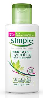 Having few parts or features; Amazon Com Simple Hydrating Light Moisturizer 4 2 Ounce Beauty