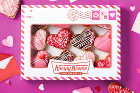 The green donuts will be. Krispy Kreme Valentine S Day Donuts New Heart Shaped Donuts Are Here Thrillist