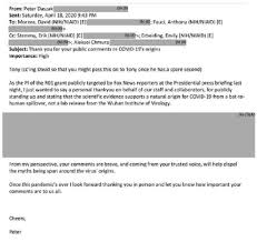 Fauci emails show he approved who praise of china on #coronavirus transparency! Oexttv2zzn5zzm