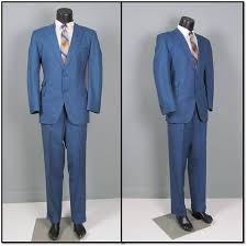 Bright suits for men the 60s style suit for men were made with vivid and brightly colored fabrics. Vintage Mens Suit 1960s Mod Two Piece Blue And Black Plaid Wool Suit 42 44 Mens Vintage Suit Vintage Suit Men Vintage Blue Suit Mens Suits