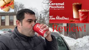 All New Caramel Macchiato At Tim Hortons Youtube