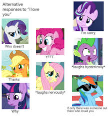 1740040 Safe Applejack Fluttershy Pinkie Pie Rainbow Dash Rarity Spike Starlight Glimmer Twilight Sparkle Alicorn Dragon Earth Pony Pegasus Pony Unicorn Alternative Responses To I Love You Blushing Cowboy Hat Female