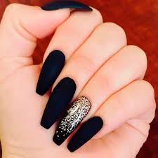 Black And Gold Acrylic Nails Short 54 Outstanding Short Coffin Nails Design Ideas For All Tastes Woman 2019 Make You Look More Elegant And Charming Black Gold Nails Gold Nails Matte Black Nails