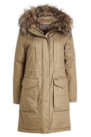Essex Military Down Parka With Fur Trimmed Hood