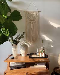 Buy or rent antique tables, seating, lighting, storage & home decor. Macrame Wall Decor Home Bar Decor Ella Cajayon Apartment Bedroom Decor Home Bar Decor Chic Home Decor