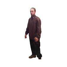 The photo shows pattinson wearing a brown track. Tracksuit Robert Pattinson Standing In The Kitchen Know Your Meme