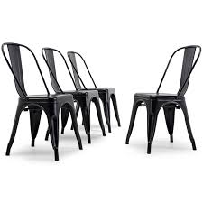 Free shipping on many items | browse your favorite brands | affordable prices. Antique Black Set Of 4 Metal Chairs Stackable Dining Room Chairs Indoor Outdoor Ebay
