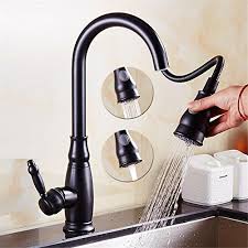 kitchen faucet solid brass swivel pull
