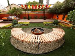 If you're building an outdoor bench which you plan on keeping by the fire pit, you might as well make it curved or at least give it a geometric shape that complements the fit whatever its design or structure may be. 20 Creative Backyard Ideas For Diy Projects