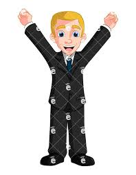 Winning Business Man Cheering Vector Cartoon Clipart Friendlystock Business Man Cartoon Clip Art Clip Art