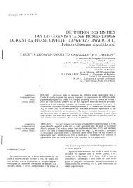 1.9 les poissons de méditerranée menacés. Pdf Definition Des Limites Des Differents Stades Pigmentaires Durant La Phase Civelle D Anguilla Anguilla L Poisson Teleosteen Anguilliforme