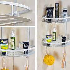 Total ratings 7, $26.38 new. Shelf Rack Organiser With Hooks Bathroom Accessories Triangular 2 Tier Aluminum Shower Storage Towel Bar Basket Adhesive 1 2 3 Tier Corner Bathroom Shelf Bathroom Bathroom Furniture Selincanta Com