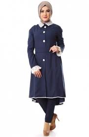 Armine Cicekli Kap 5y7775 Lacivert Https Www Elbise Com Tesettur Dis Giyim Kap Fashion Shirt Dress Coat