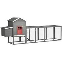 PawHut 118" Extra Large Chicken Coop with Asphalt Roof ...