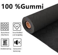 uyoyous Gummimatten Meterware Schutzmatte Bodenmatte 100 x 500 cm  Riffelblech Gummimatte rutschfest Gummiläufer Gummi Bodenbeläge Matte  Wasserfest, ...