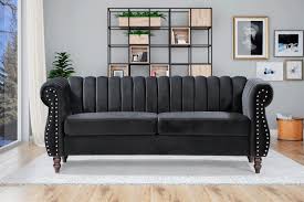 Cheap living room sofas, buy quality furniture directly from china suppliers:u best home furniture modern design luxury sectional fabric tufted velvet chesterfield couch living room sheila sofa set 4 seat enjoy free shipping worldwide! Rosdorf Park Cavet 76 4 Velvet Rolled Arm Chesterfield Sofa Reviews Wayfair