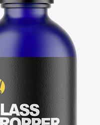 16 5ml Blue Glass Dropper Bottle Psd Mockup Branding Mockups