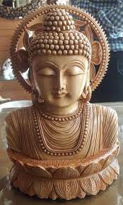 Buddha statues for online purchase. Brown Antique Wood Carved Buddha Statue Handicraft Gallery A Unit Of Merchant Craft Id 19751089455