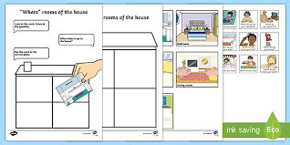 Use a bright color palette or striking accent colors to give the room some energy. Free Where Rooms Of The House Cut And Stick Activity