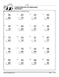 You can hunt for discount codes on many events such as flash sale, occasion like halloween, back to school. 2 Digit Subtraction No Borrowing Worksheets