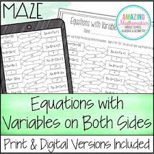 These familiar, frequently used equations are called formulas. Solving Variables Worksheets Teachers Pay Teachers