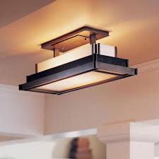 It saves space in lower ceilings; Steppe Rectangle Semi Flush Ceiling Mount By Hubbardton Forge Lightology Com T Kitchen Lighting Fixtures Ceiling Flush Mount Kitchen Lighting Ceiling Lights