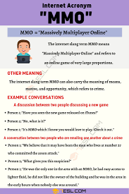 Mmo Meaning What Does The Trendy Term Mmo Stand For 7esl Other Ways To Say Meant To Be Mmo