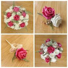 Delicate shades of pink and cream give this peony, rose and lilac bouquet an elegant touch, making it perfect for a bridal bouquet or wedding décor accent. Bright Pink Artificial Flower Collection Artificial Wedding Flowers