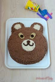 Torta Orsetto Per Compleanni Semplicissima E Veloce E Senza Stampo Torte Dolci Per Bimbi Dolci