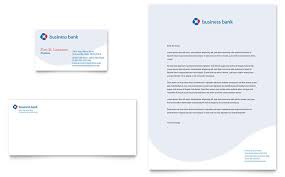 Download bank's letterhead sample letter of guarantee. Business Bank Business Card Letterhead Template Design