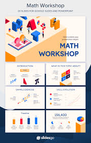 Download And Customize This Education Template For Powerpoint And Google Slides Theme For Your Math Workshop Math Workshop Math Powerpoint Math Design