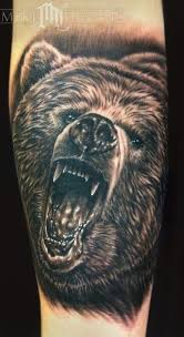 Tattoos By Mike Devries Inked Magazine Grizzly Bear Tattoos Bear Tattoo Bear Face Tattoo