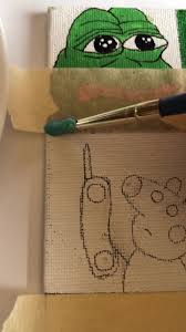 Meme Painting Tik Tok Peppa Mini Canvas Art Cute Canvas Paintings Spongebob Painting