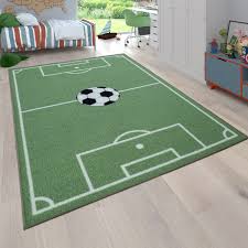 Sparen sie 5% mit rabattgutschein. Kinder Teppich Spiel Teppich Fur Kinderzimmer Mit Fussball Design In Grun Ebay