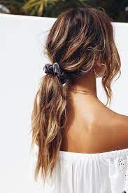 Cute Hairstyles For School And Long Hair Scrunchies Sac Muhtesem Sac Modelleri Sac Ve Makyaj