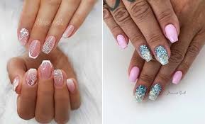 Coffin shaped nails with rhinestones. 41 Classy Ways To Wear Short Coffin Nails Stayglam