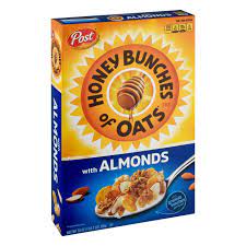All varieties of honey bunches of oats contain too much added. Post Honey Bunches Of Oats Cereal With Almonds Family Size Shop Cereal At H E B