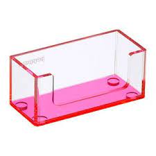 Rose gold foil blush pink foil modern desk business card holder. Neon Pink Poppin Acrylic Business Card Holder Business Card Displays Business Card Holders Office Accessories