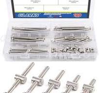 HB Hanger Bolts M6x40mm Low-Carbon Steel Zinc Plated TORX T20 METRIC Both  Ends