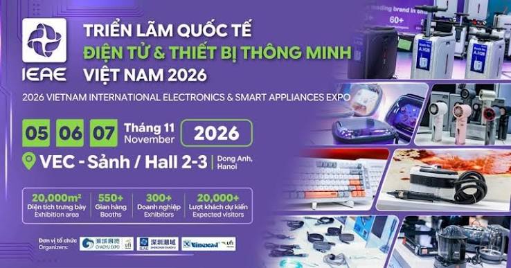 2026 Vietnam International Electronics & Smart Appliances Expo — IEAE Hanoi — Vietnam Exposition Center — VEC, Hanoi, Vietnam