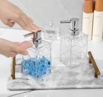 Amazon.com: Hand Soap Dispenser, Clear Acrylic Plastic Liquid Pump Bottles Refillable Lotion Dispenser for Bathroom Decor Kitchen College Dorm : Home ...