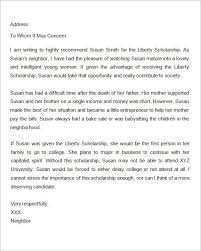 Sample Letter Of Recommendation For Scholarship 29 Examples In Word Pdf In 2020 Letter Of Recommendation Scholarships Reference Letter