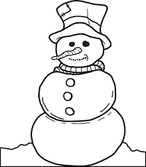 Simple Snowman Coloring Pages Snowman Coloring Pages Printable Snowman Coloring Pages