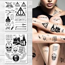 The way to make temporary tattoo ink is to grind up henna leaves and make it into a paste with essential oils such as lavender oil. Amazon Com Supperb Temporary Tattoos Magic Begin Wizard Magic Set Of 2 Beauty